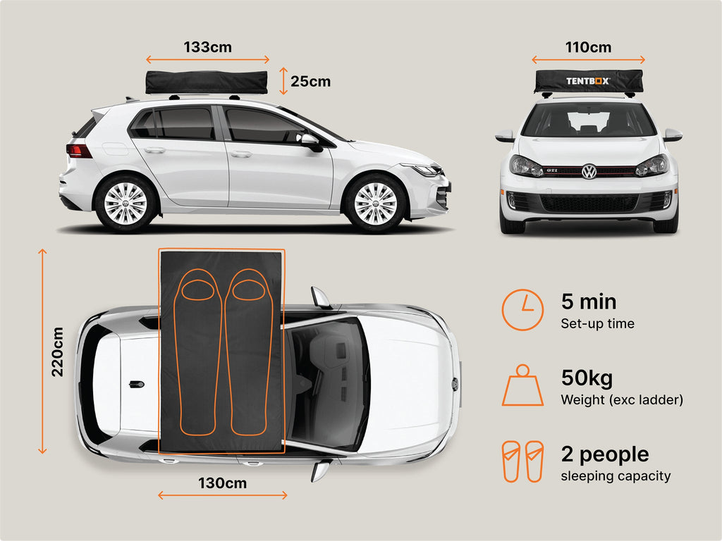 Portable Fold‑Out Car Roof Top Tent
