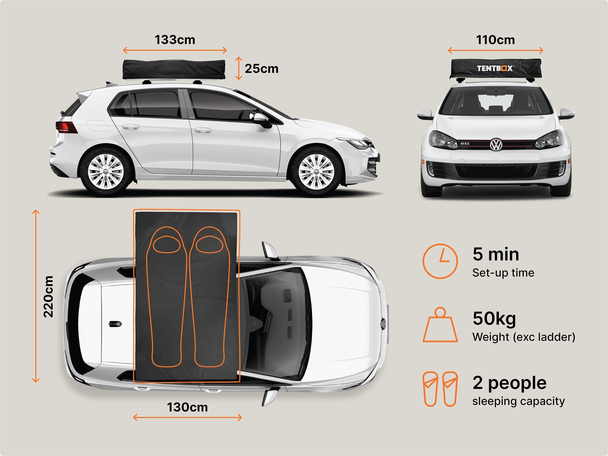 Portable Fold‑Out Car Roof Top Tent