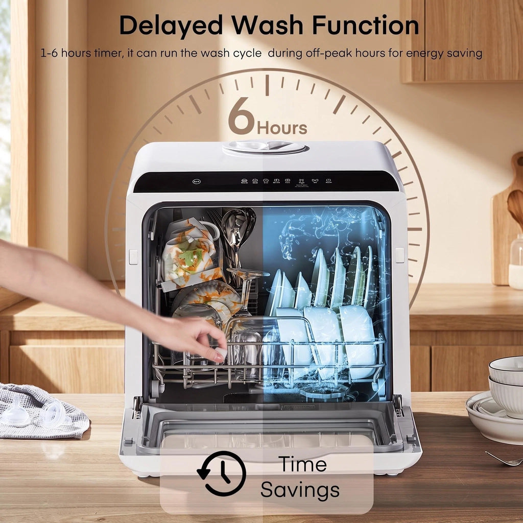 Portable Countertop Mini Dishwasher with Built‑in Water Tank