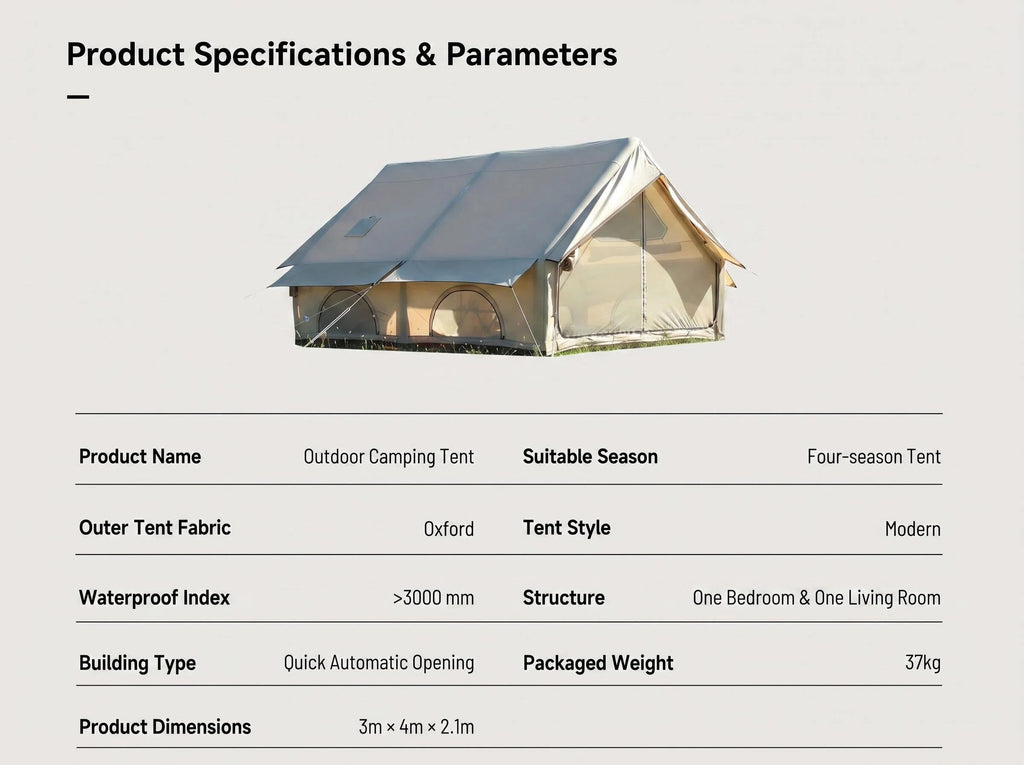 2‑in‑1 Modular Inflatable Camping Tent  Tent for-Family Glamping
