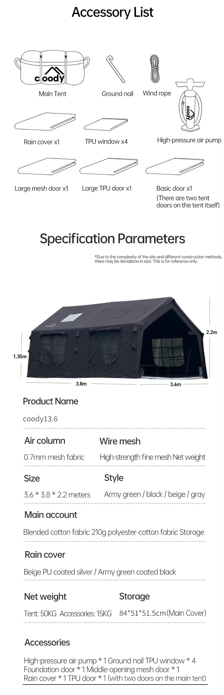✨Inflatable Glamping House Tent