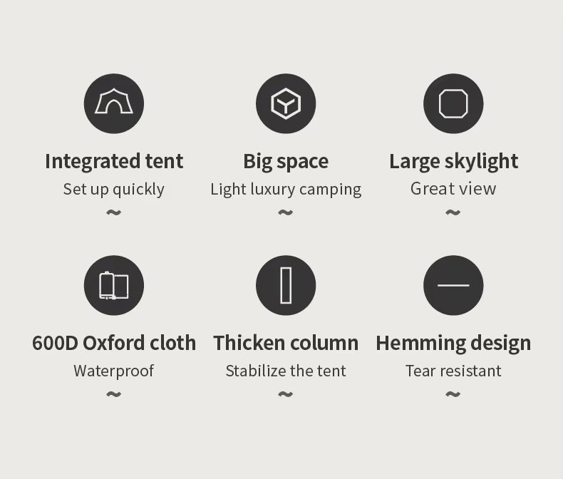 2‑in‑1 Modular Inflatable Camping Tent  Tent for-Family Glamping