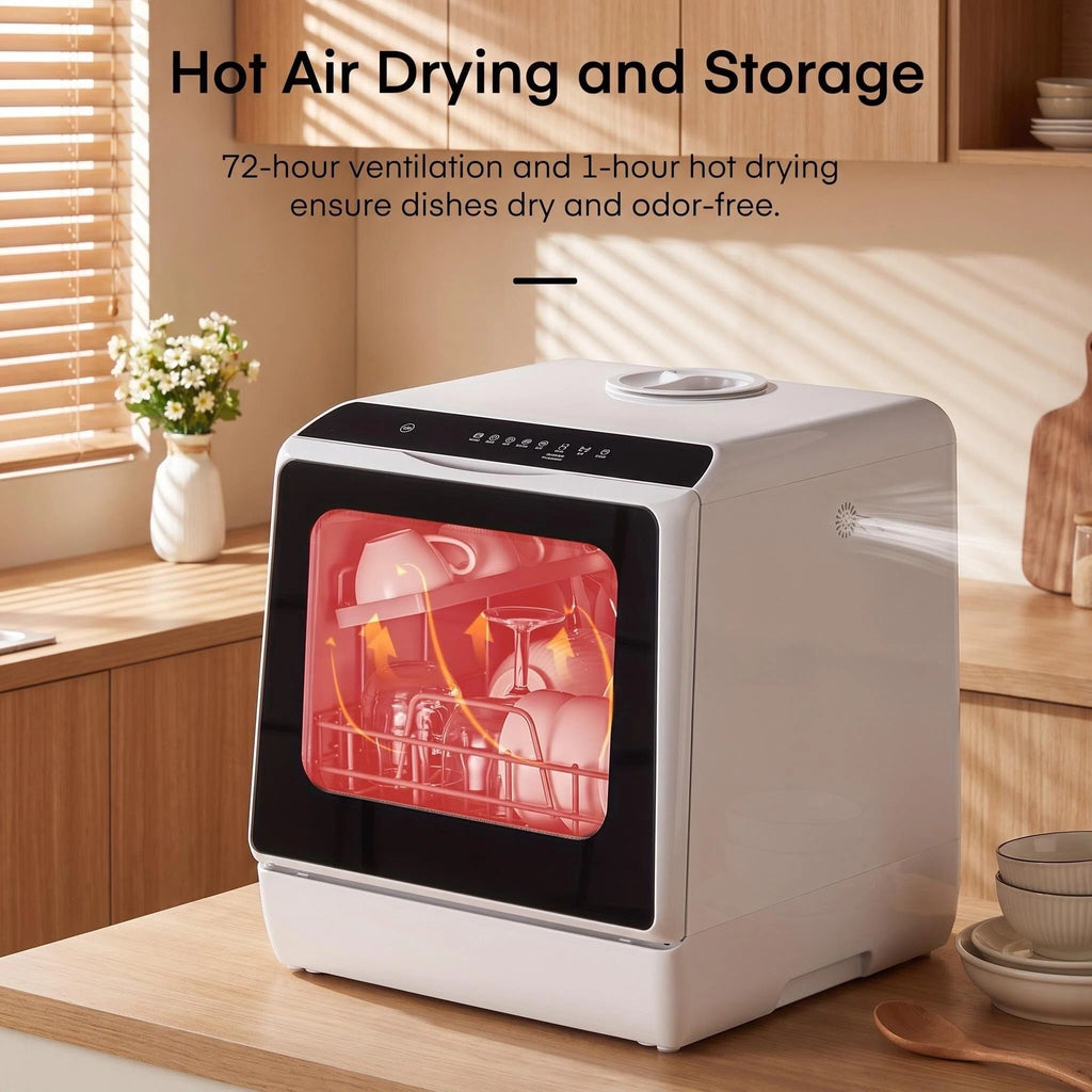Portable Countertop Mini Dishwasher with Built‑in Water Tank