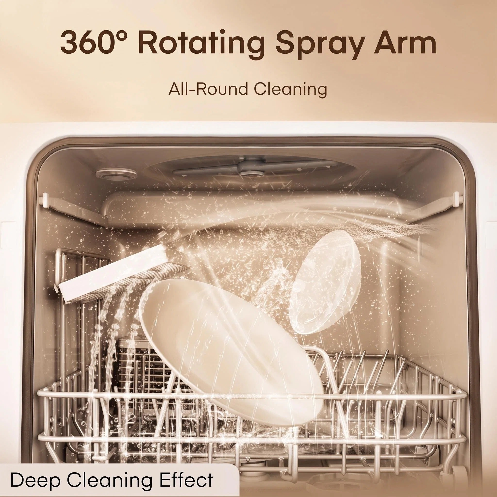 Portable Countertop Mini Dishwasher with Built‑in Water Tank