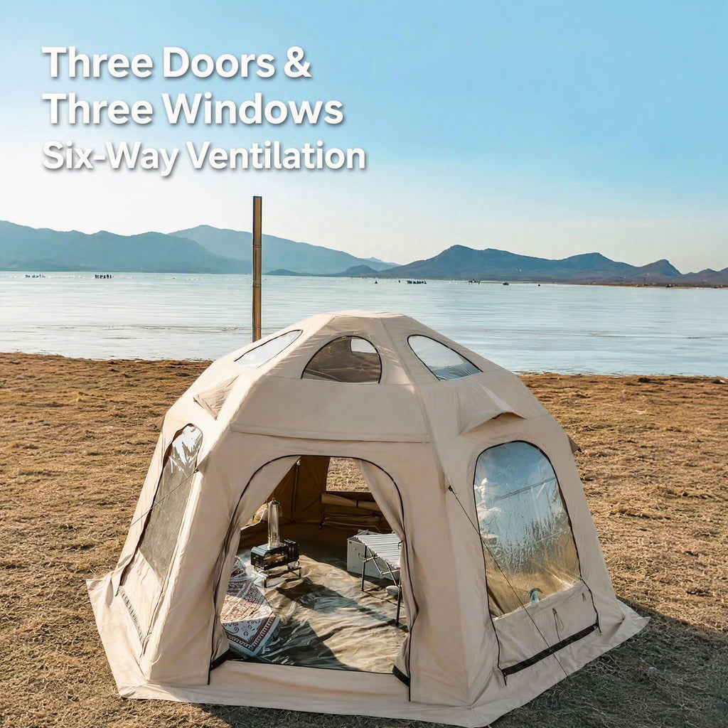 2‑in‑1 Modular Inflatable Camping Tent  Tent for-Family Glamping