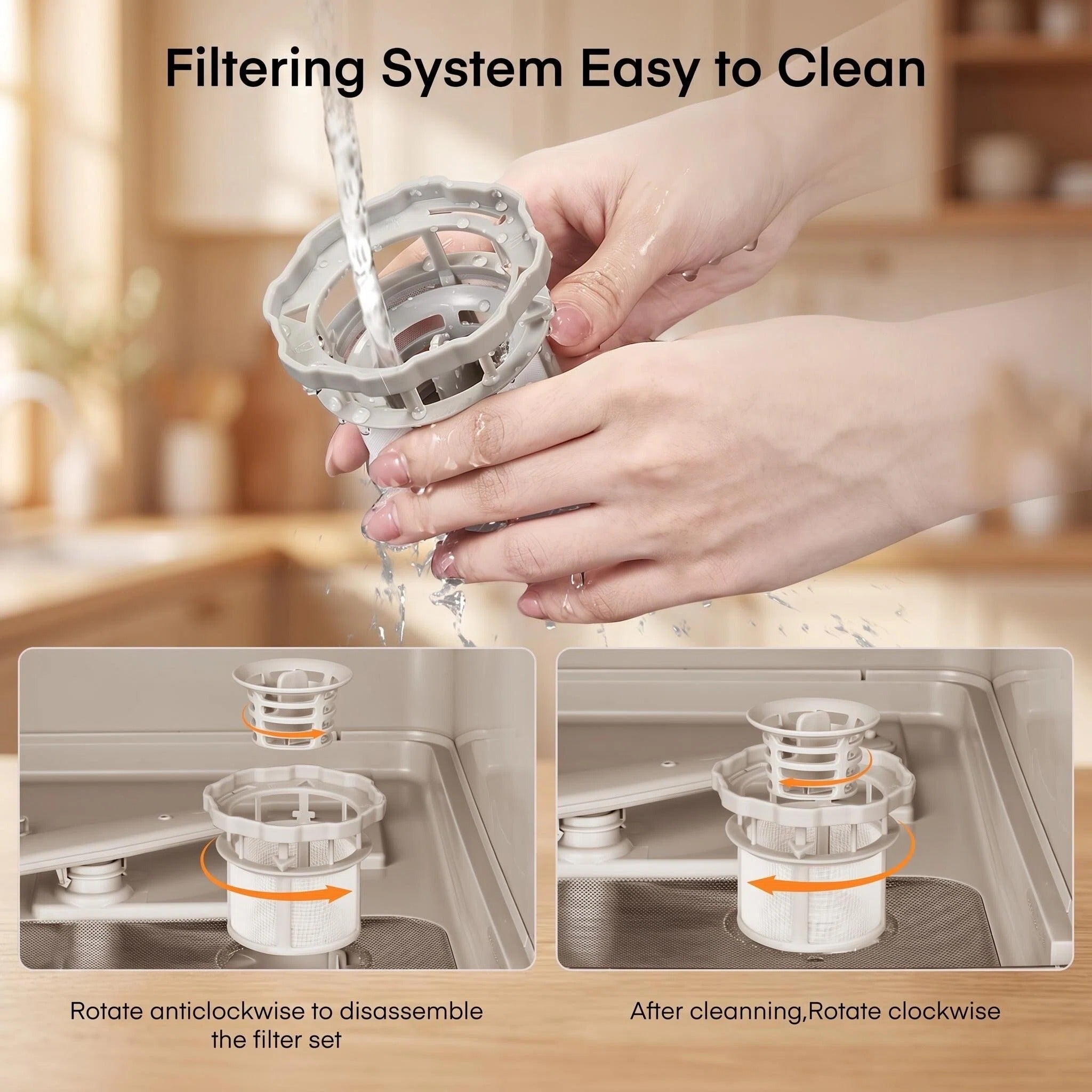 Portable Countertop Mini Dishwasher with Built‑in Water Tank