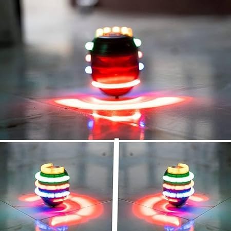 Doremon Spinning Top Magic Latto Toy Flashing Plastic LED Lights Music Attractive Toy Laser Toys Kids (Doremon Spinning Top) & BHEEM Drum